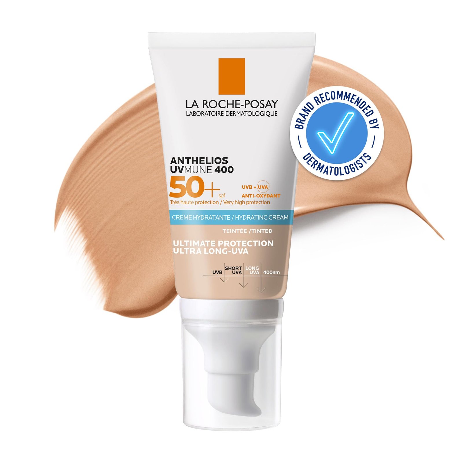 La Roche-Posay Anthelios UVMune 400 Hydrating Tinted Sun screen SPF50+ For Sensitive Skin 50ml