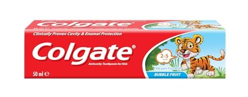 COLGATE Toothpaste Teeth Kids Bubble Fruit 2-5 Years, 50 ml