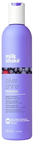 milk_shake | silver shine shampoo | Intensive Shampoo specific for Blond or Grey hair | 300 ml| Anti-yellow Shampoo with Purple Pigments