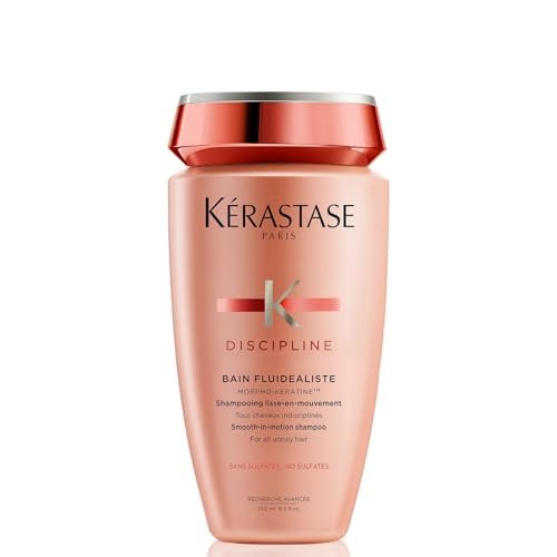 Kerastase Discipline, Smoothing Anti-Frizz Shampoo, For Unruly Hair, Sulphate-Free, Bain Fluidealiste, 250ml