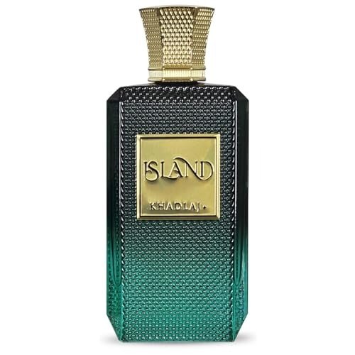 Khadlaj Island Extrait de Parfum Spray 100ml ? Unisex Tropical Fragrance with Bergamot Coconut Pineapple Amber Notes Perfect scent for Men and Women