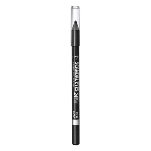 RIMMEL LONDON - Scandal'eyes Eyeliner - Waterproof Khol - 24hr Wear, Smudge-proof - Ultra Smooth & Creamy Formula - High Intensity Colour - 001 Black - 1.3g
