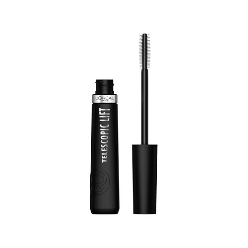 L'Oreal Paris Telescopic Mascara, Long-Lasting 36H Lift, Visible Lash Length Up to +5mm*, No Clumping & No Smudging & No Flaking, Telescopic Lift, Black