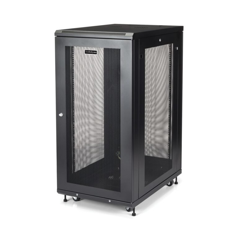 STARTECH.COM 24U Server Rack Cabinet, 4-Post Adjustable Depth (2" to 30") Network Equipment Rack Enc