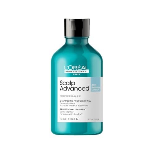 L'Oreal Professionnel Scalp Advanced Anti-Dandruff Dermo-Clarifier Shampoo, For Dry and Oily Scalps, Serie Expert, 300ml