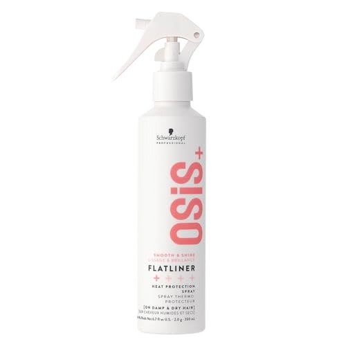 Schwarzkopf Professional OSiS Flatliner Setting Spray Heat Protection Smooth And Shine Reduces Hair Breakage Protect Against Humidity Non Sticky Light Hold 200 ml