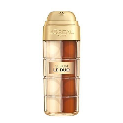 L'Oreal Paris Age Defying Serum Le Duo, Collagen Peptide Booster and Vitamins B3 and C, Instant Firmness, Radiance, Wrinkles Appear reduced, 30ml.