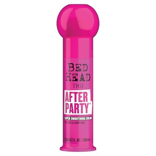 Bed Head by TIGI After Party Super Smoothing Cream  Anti Frizz hair styling product with humidity protection for frizzy, dull or coarse hair, 100ml