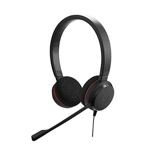 Jabra Evolve 20 UC Stereo Headset ? Unified Communications Headphones for VoIP Softphone with Passive Noise Cancellation ? USB-A Cable with Controller ? Black