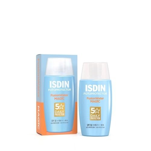 ISDIN Fusion Water Magic SPF50 50ml | Daily facial sun cream | Ultra-light texture