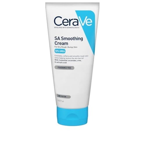 CeraVe SA Smoothing Cream Moisturiser Tube with Salicylic Acid for Dry, Rough & Bumpy Skin 177ml