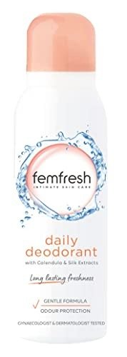 Femfresh Daily Freshness Intimate Deodorant - Gentle Vaginal Odour Protection Spray for Women for Long Lasting Freshness - Hypoallergenic Scent, Safe Ultimate Skin Care for a Fresh Feeling - 125 ml