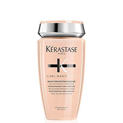 Kerastase Curl Manifesto, Shampoo, For Curly to Very Curly and Coily Hair, With Manuka Honey and Ceramide, Bain Hydratation Douceur, 250 ml