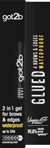 got2b glued for Brows & Edges eyebrow gel, vegan waterproof eyebrow gel, fast drying with no residue or stickiness 16ml