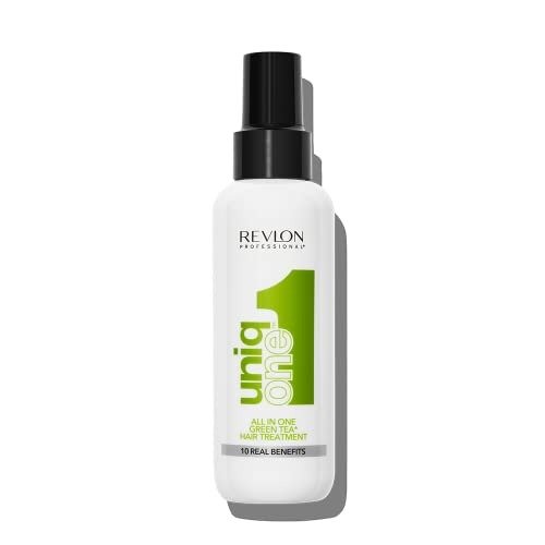 REVLON PROFESSIONAL UNIQONE HAIR TREATMENT, Leave-In Hair Treatment, Split Ends Hair Treatment, Green Tea Fragrance - 150 ml