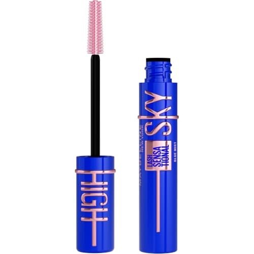 Maybelline Mascara Lash Sensational Sky High Volumizing and Thickening Eyelash Lengthening. Flake Free Formula, Blue Mist
