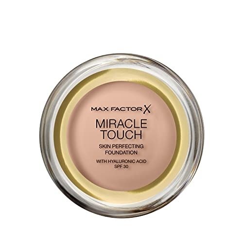Max Factor Miracle Touch Foundation, New and Improved Formula, SPF 30 and Hyaluronic Acid, 55 Blushing Beige