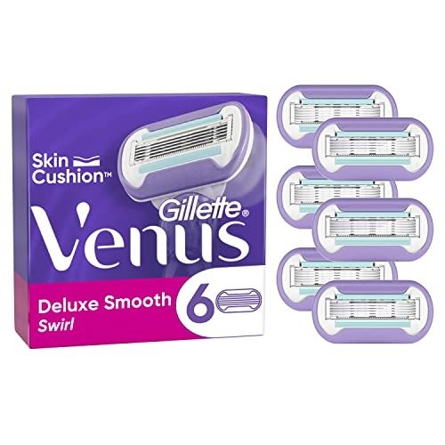 Gillette Venus Deluxe Smooth Swirl Women's Razor Blade Refills, , 5 durable blades to deliver an extra smooth shave that lasts