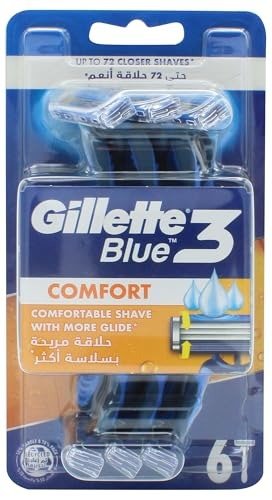 Gillette Blue III Disposable Razors, 6 Count