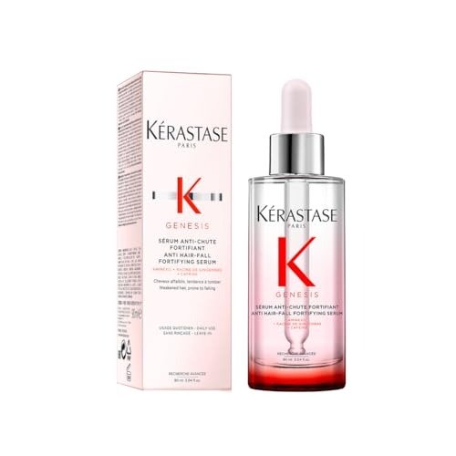 Kerastase Genesis Hair Serum, Nourishing & Fortifying Leave-In Conditioner, For Weakened Hair, With Ginger Root & Edelweiss Flower, Serum Anti-Chute Fortifiant, 90 ml