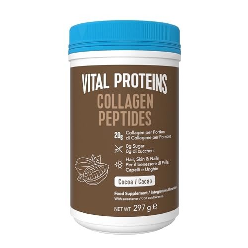 Vital Proteins Collagen Peptides Powder, Supplement (Type I, III), Cocoa Flavor, Hydrolyzed Collagen, for Skin Hair Nail Joint, Dairy and Gluten Free