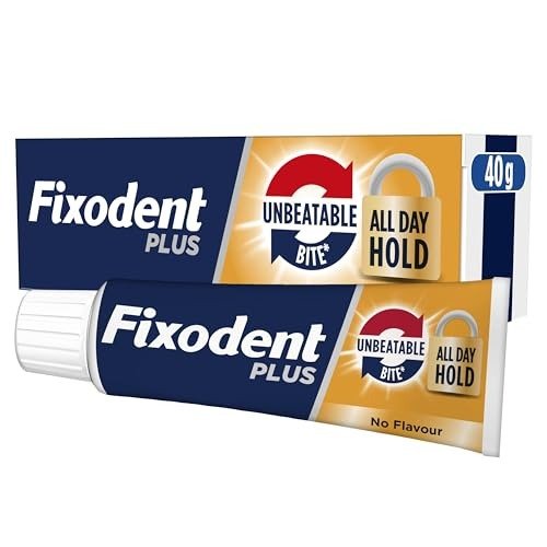 Fixodent Plus Unbeatable Bite Denture Adhesive, Flavour Free 40g