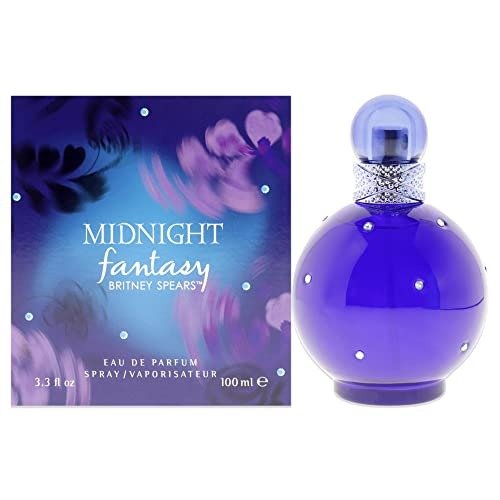 Britney Spears Midnight Fantasy Eau de Parfum Spray, 100ml, Floral Amber Fragrance, Celebrity Perfume for Women