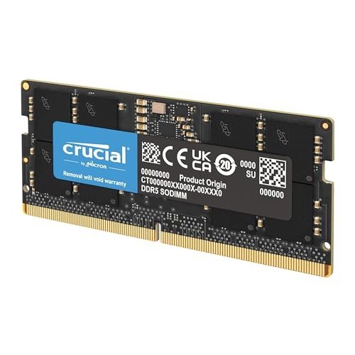 Crucial DDR5 RAM 32GB 5600MHz SODIMM, Laptop Computer Memory, Mini PC, High Performance RAM (or 5200MHz, 4800MHz), CL46 - CT32G56C46S5