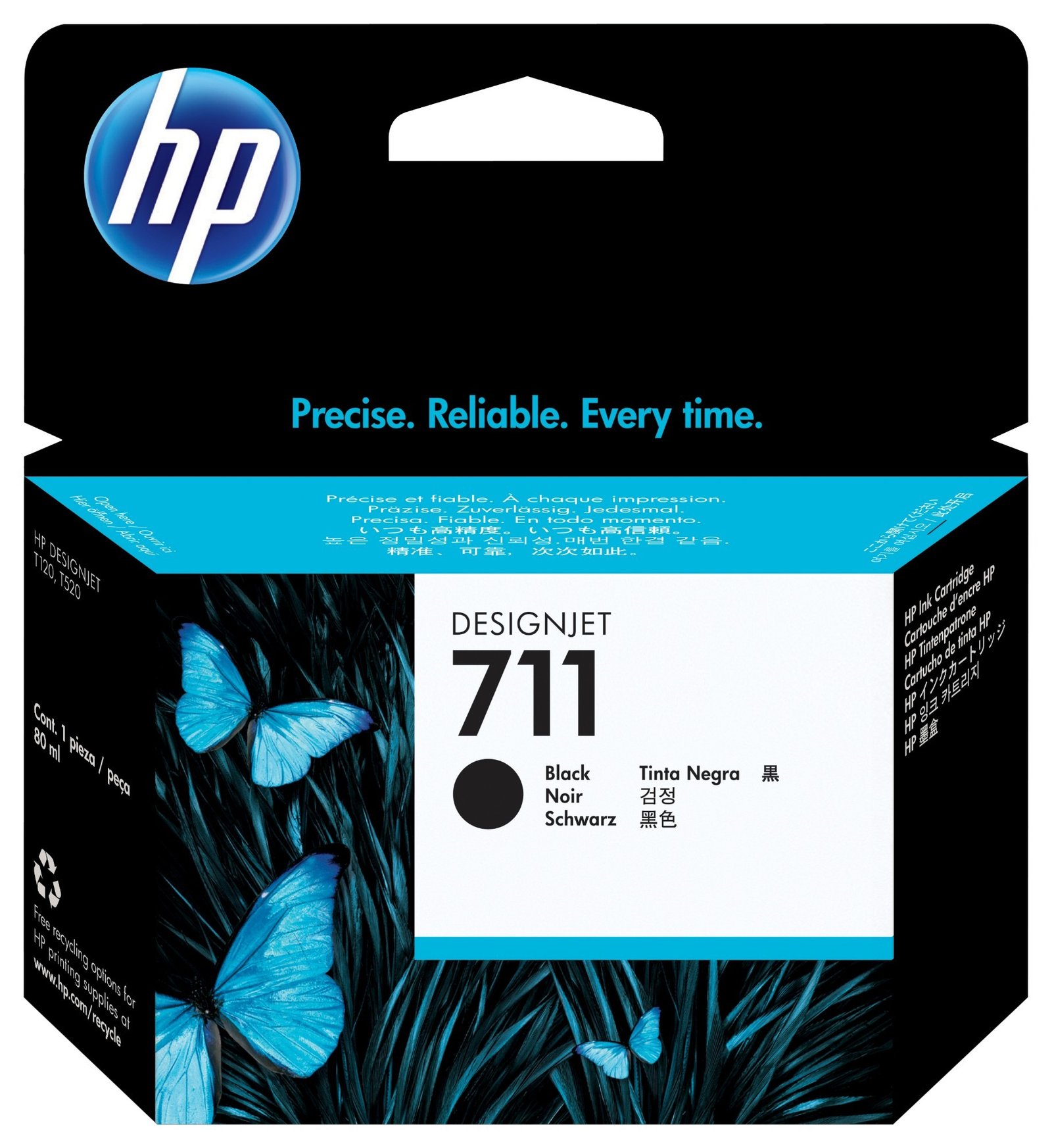 HP 711 - black - original - ink cartridge