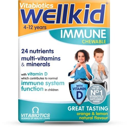Immunity Booster Chewable Vitamin Tablets for Kids, Wellkid