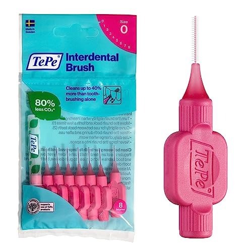 TePe Interdental Brushes | Type: Original | Pink | Size 0 (0.4mm) | 1 Brushes