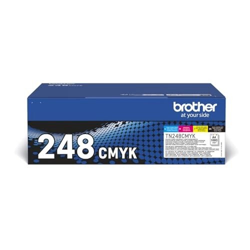 BROTHER TN-248BK/TN-248C/TN-248M/TN-248Y Toner Cartridges, Black/Cyan/Magenta/Yellow