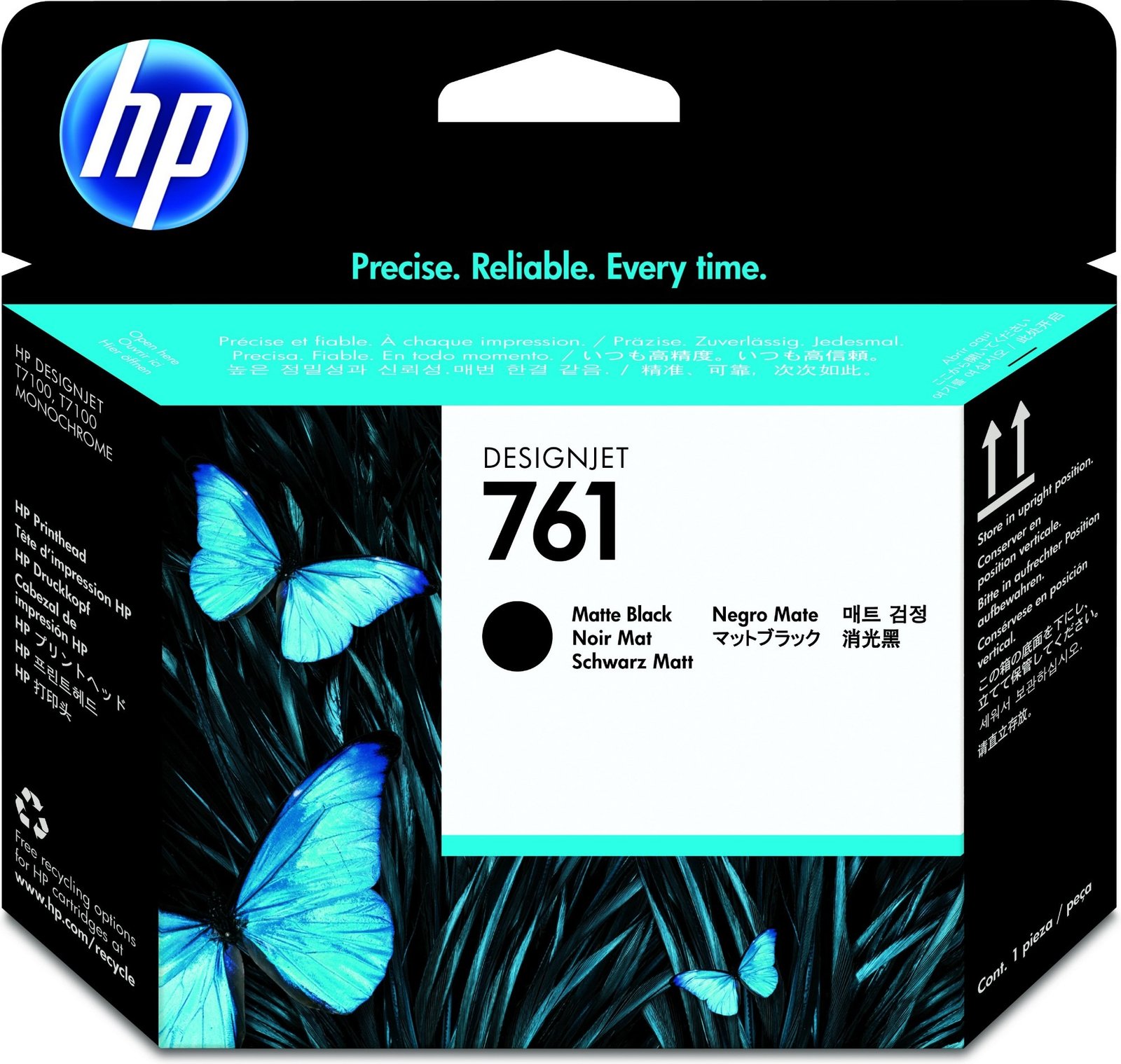 HP 761 Printhead - Matte Black - Inkjet - 1 Each