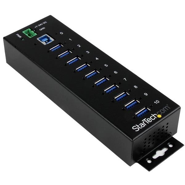 STARTECH.COM 10 Port USB 3.0 Hub - Industrial Grade - ESD/Surge Protection