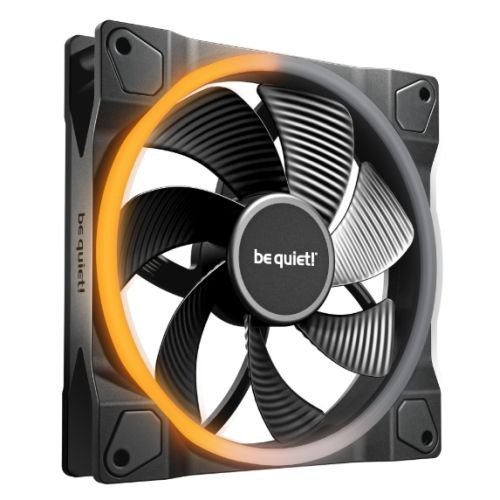 Be Quiet! (BL134) Light Wings 14cm PWM Reverse Blade ARGB Case Fan, Rifle Bearing, 20 LEDs, Front & Rear Lighting, Daisy-Chain, Up to 1300 RPM, Black