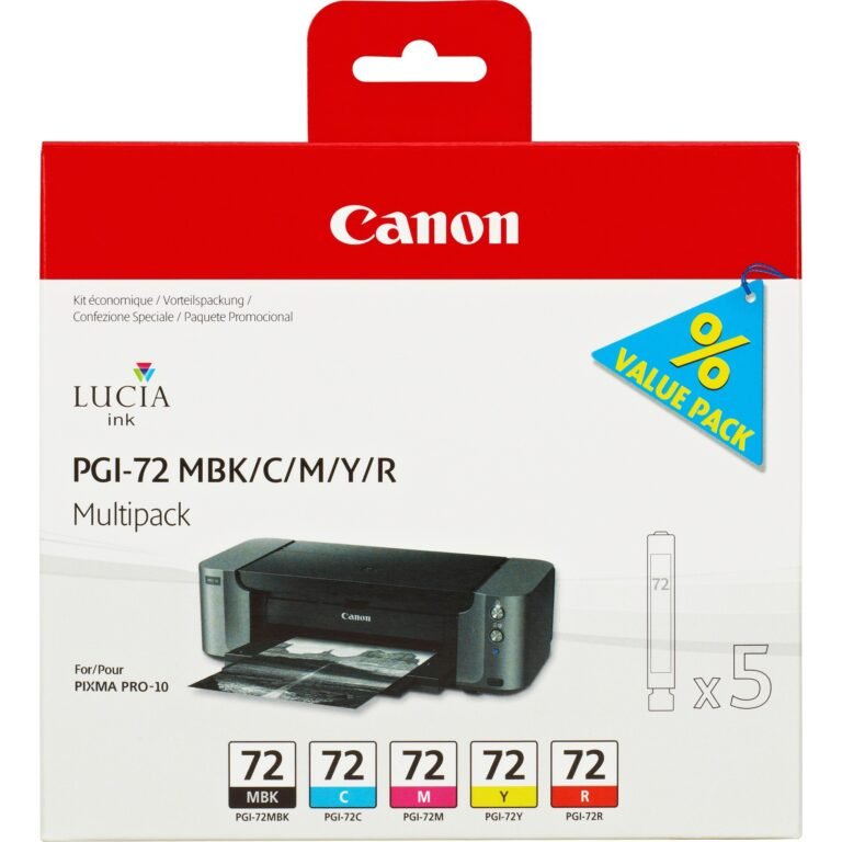 CANON PGI-72 MBK/C/M/Y/R Multipack - 5-pack - yellow, cyan, magenta, red, matte black - original