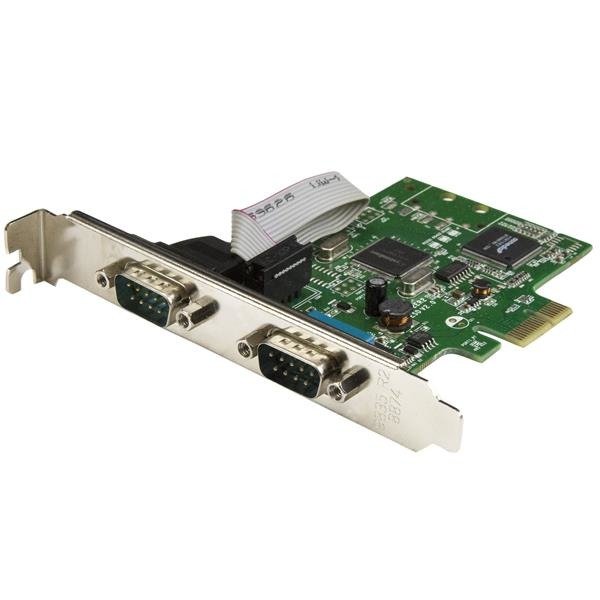 STARTECH.COM 2-Port PCI Express Serial Card with 16C1050 UART - RS232 Low Profile Serial Card