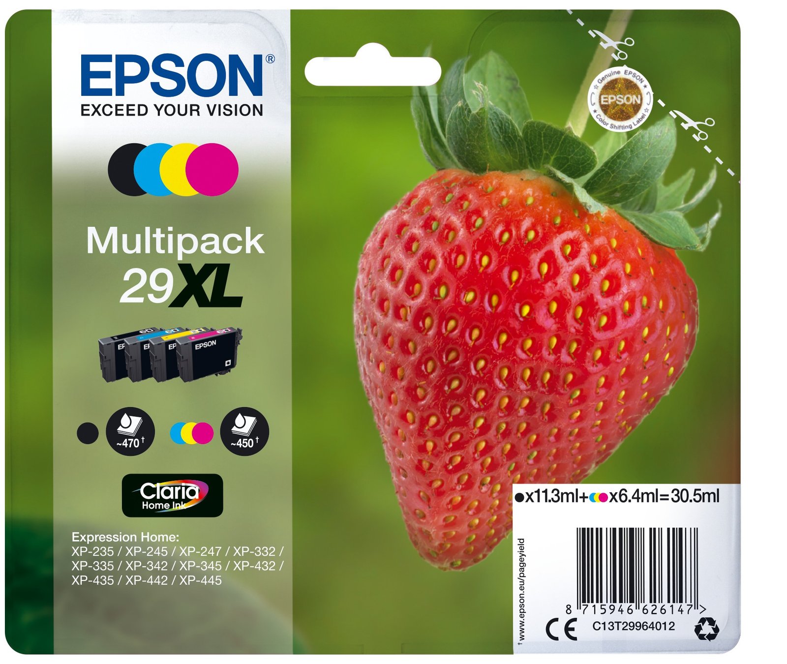EPSON 29XL Multipack - 4-pack - XL - black, yellow, cyan, magenta - original - ink cartridge