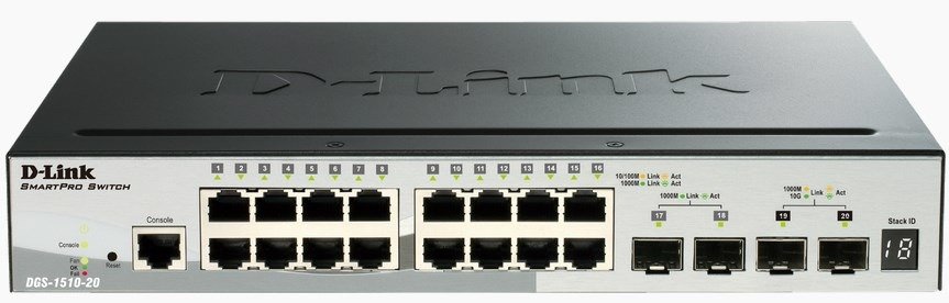 D-LINK SmartPro DGS-1510-20 20 Ports Manageable Ethernet Switch - 20 x Network (RJ-45) Ports