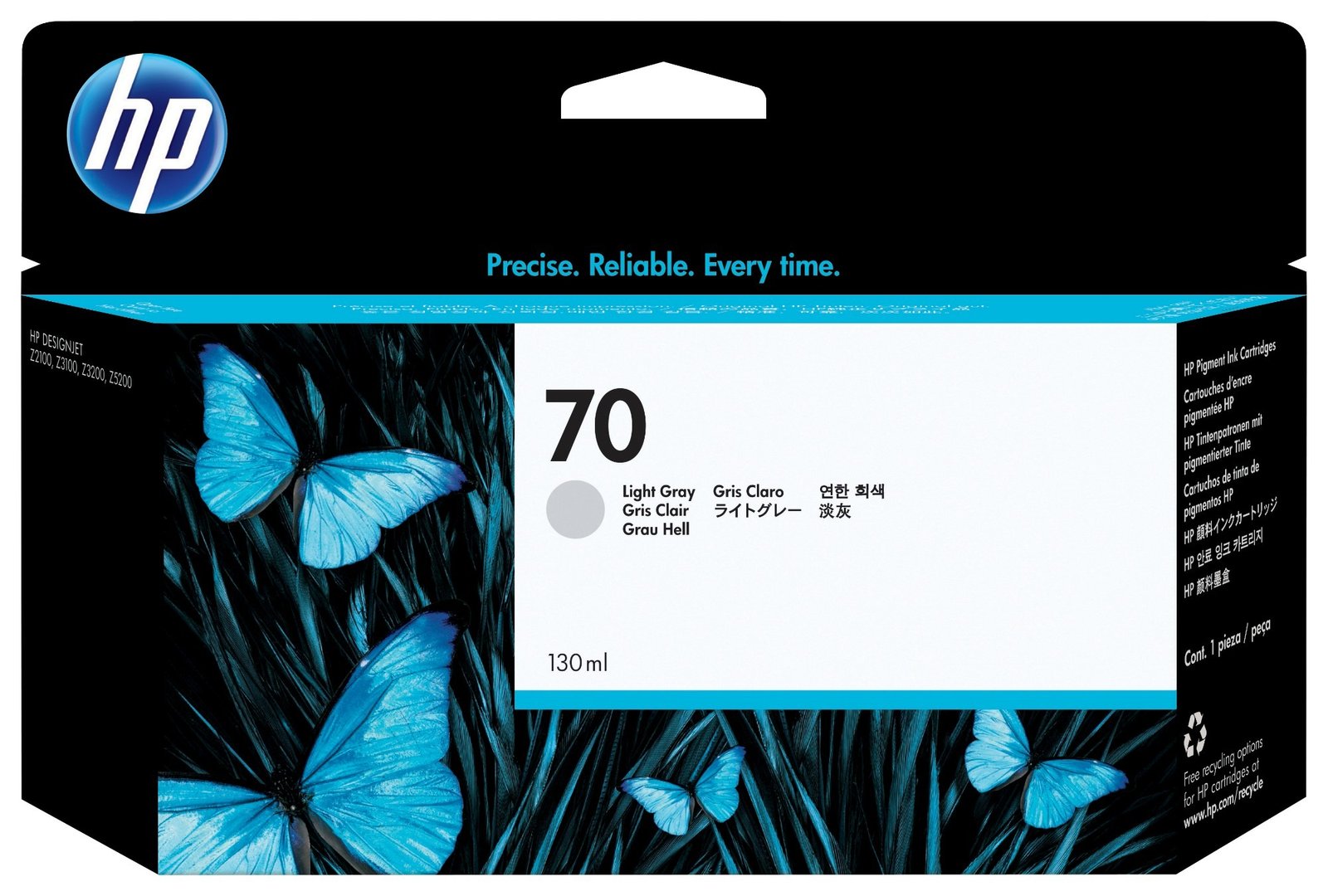 HP 70 - light grey - original - DesignJet - ink cartridge