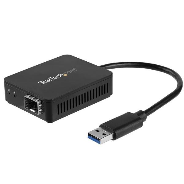 STARTECH.COM USB to Fiber Optic Converter - Open SFP - USB 3.0 to Gigabit Ethernet Network Adapter
