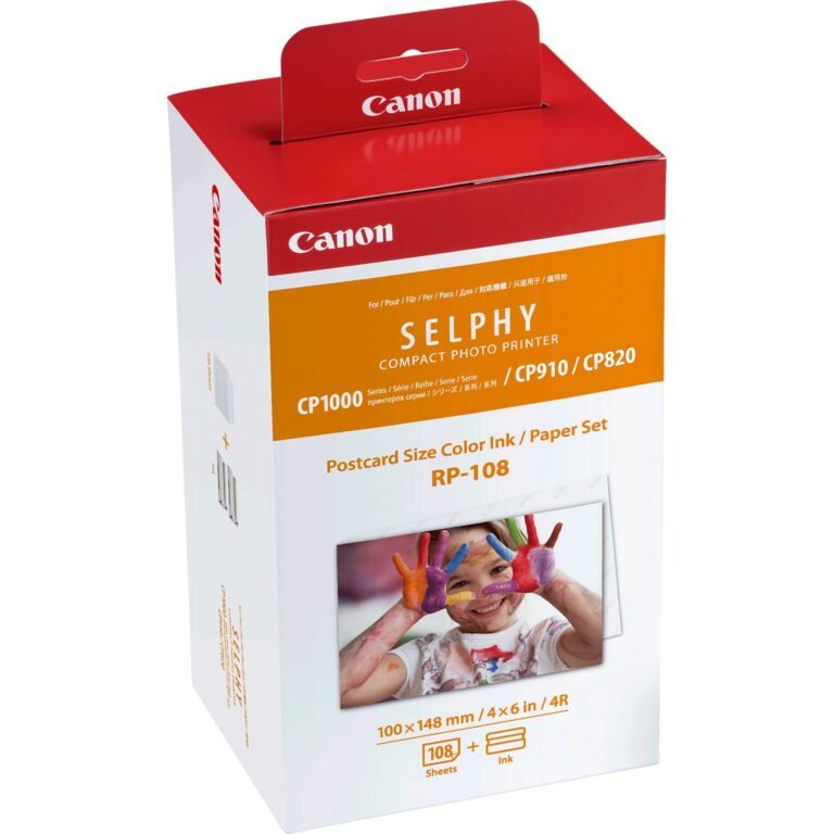 CANON RP-108 Ink Cartridge/Paper Kit - Thermal Transfer, Dye Sublimation - High Yield - 108 Images