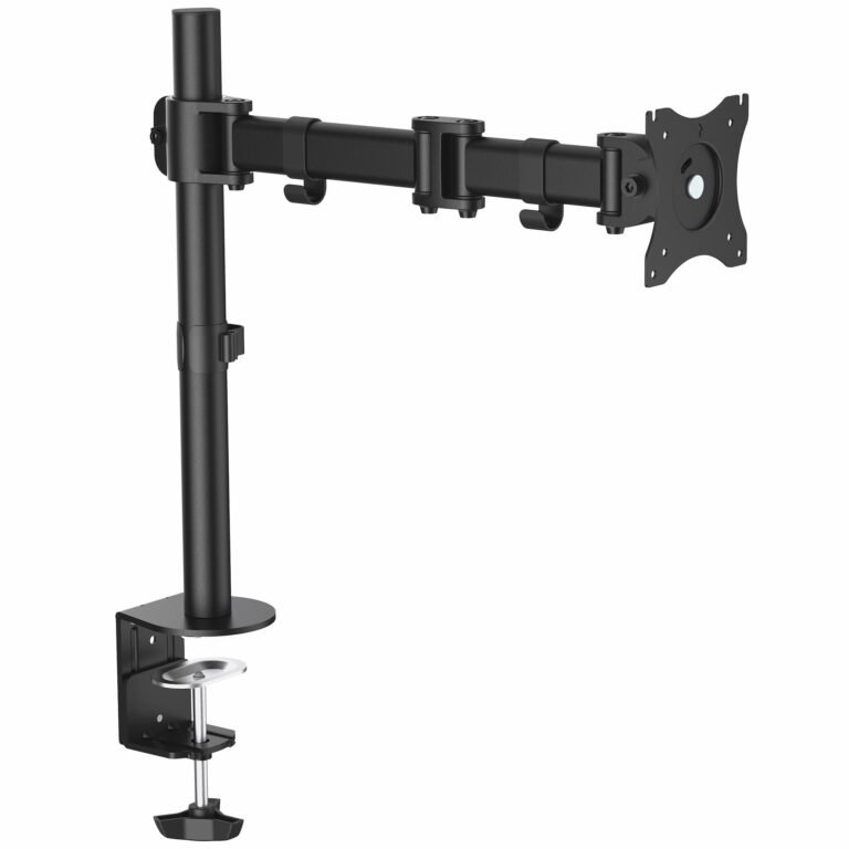 STARTECH.COM Desk Mount Monitor Arm for up to 34" VESA Compatible Displays, Articulating Pole Mount