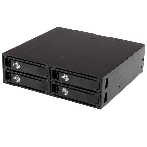 STARTECH.COM 4-Bay Mobile Rack Backplane for 2.5in SATA/SAS Drives - Hot Swap SSDs/HDDs from 5-15mm