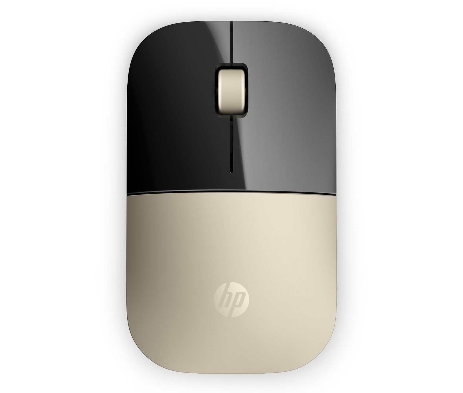 HP Z3700 Mouse - Blue LED - Wireless - Gold - Radio Frequency - USB - 1200 dpi