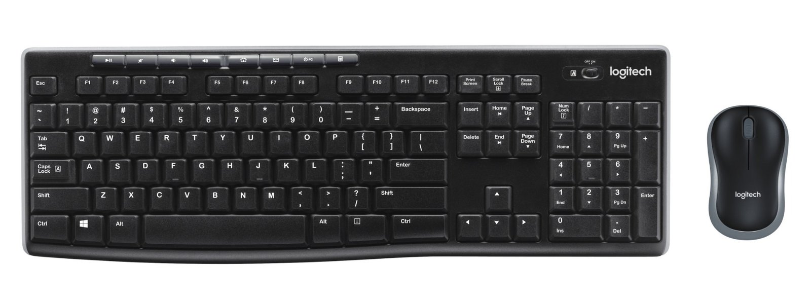 LOGITECH Wireless Combo MK270 Keyboard & Mouse - USB Wireless RF Keyboard - Spanish