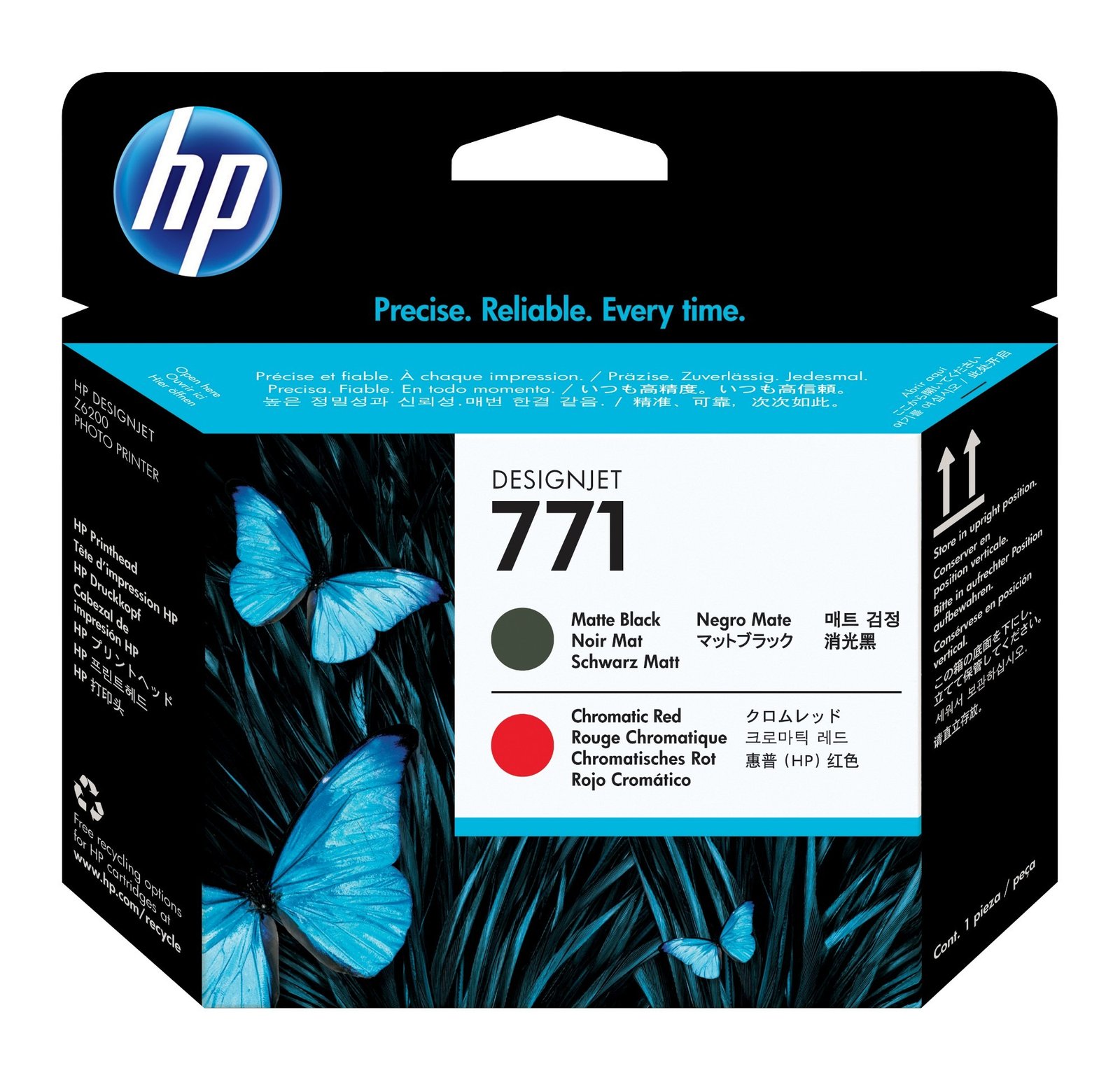 HP 771 Printhead - Matte Black, Red - Inkjet - 1 Each
