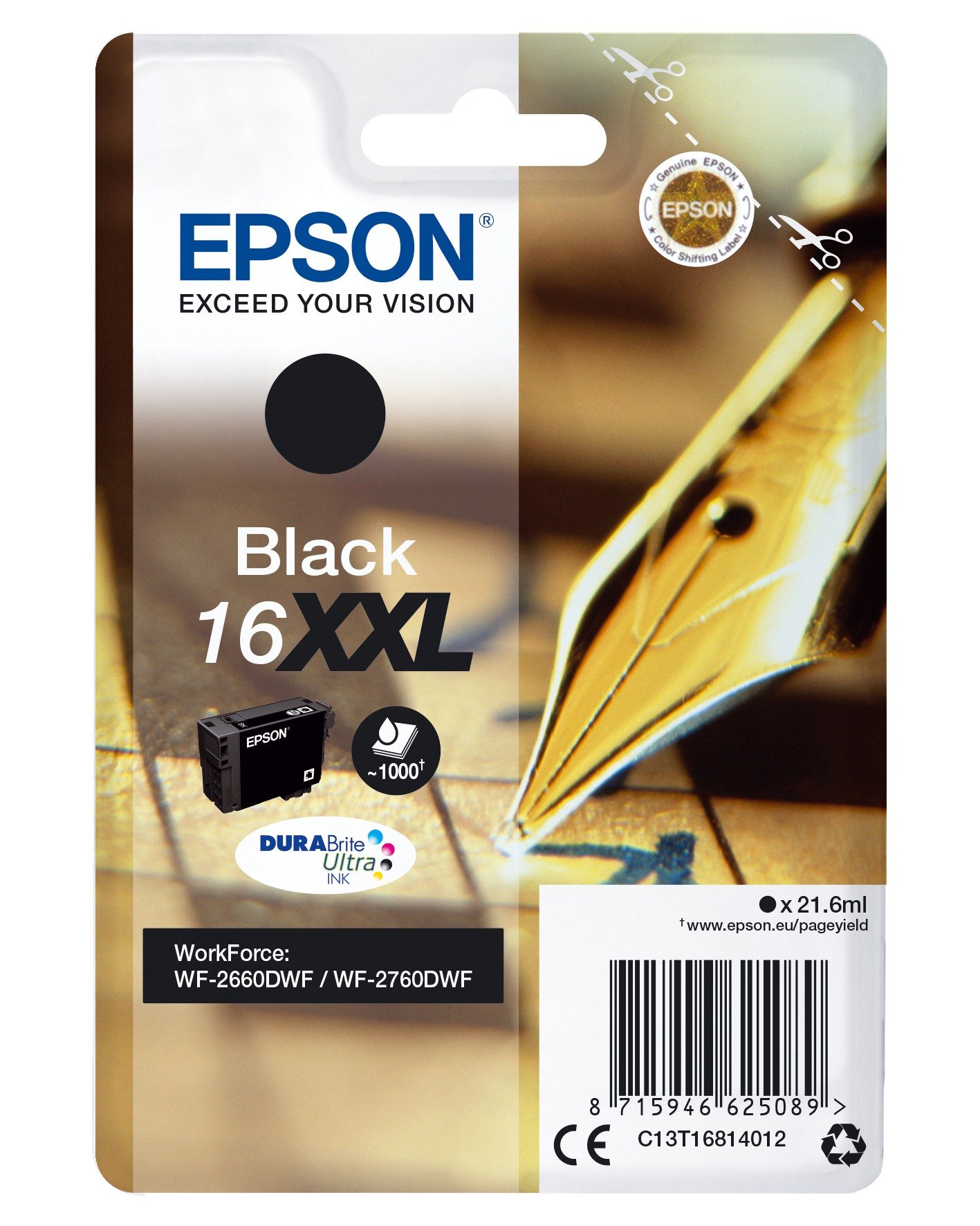 EPSON 16XXL - XL - black - original - ink cartridge