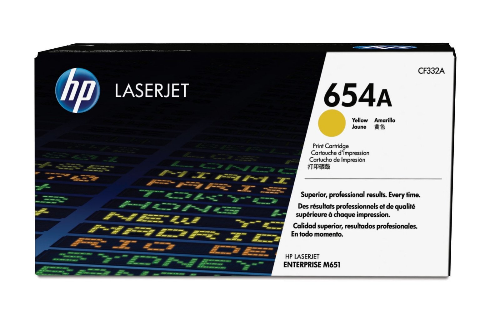 HP 654A - yellow - original - LaserJet - toner cartridge (CF332A)