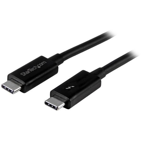 STARTECH.COM 20Gbps Thunderbolt 3 Cable - 6.6ft/2m - Black - 4K 60Hz
